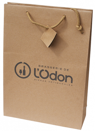 Sac en papier avec le logo de la Brasserie de l'Odon